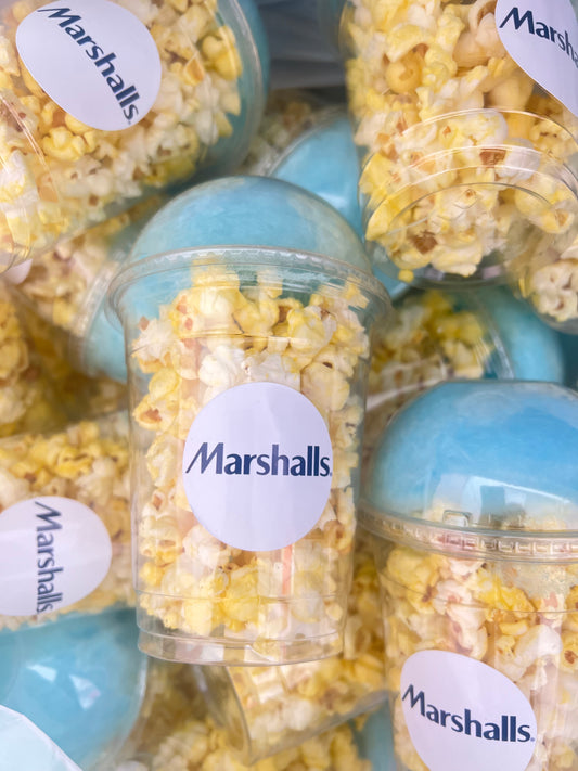 Envase de pop corn y tapa de algodón. 🍿🌈